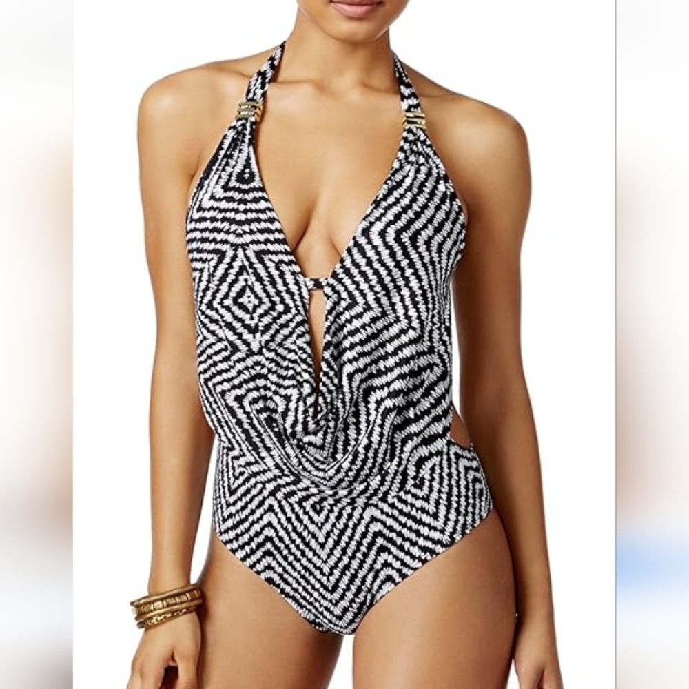 Bar III Halter Monokini Bathing Suit